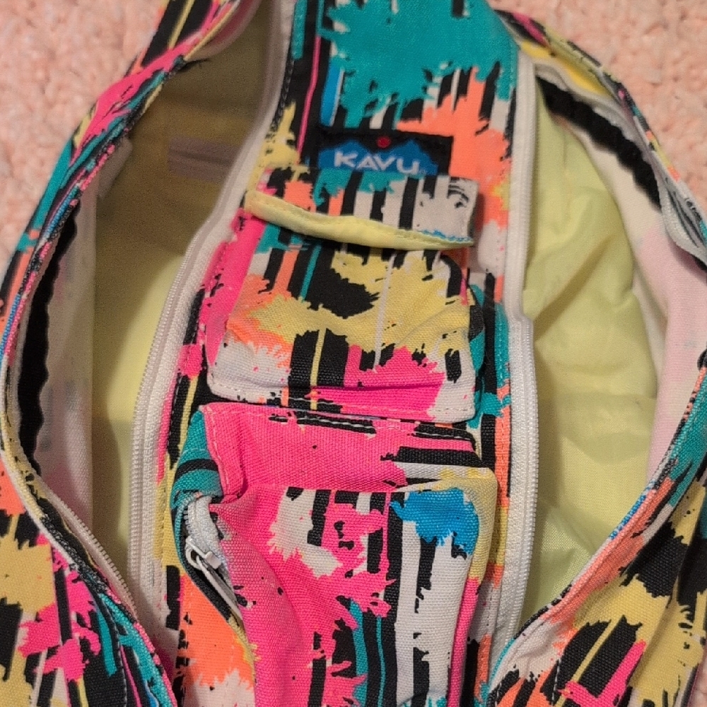Colorful Abstract Kavu Rope Sling Bag - Picture 9 of 9